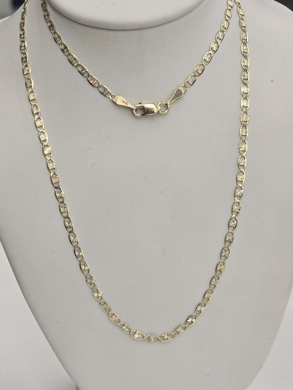 10k Real Gold Valentino Chain 2.5mm 20 Inch